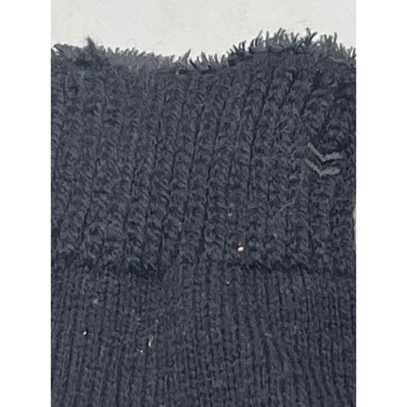 Gloves black fuzzy acrylic blend one size knitted READ - Picture 4 of 7